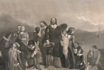 The landing of the pilgrim fathers, in America. A.D