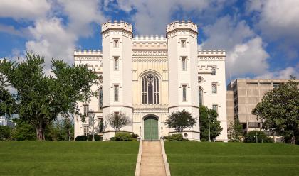 The old state capitol building in the city of Baton Rouge, Louisiana