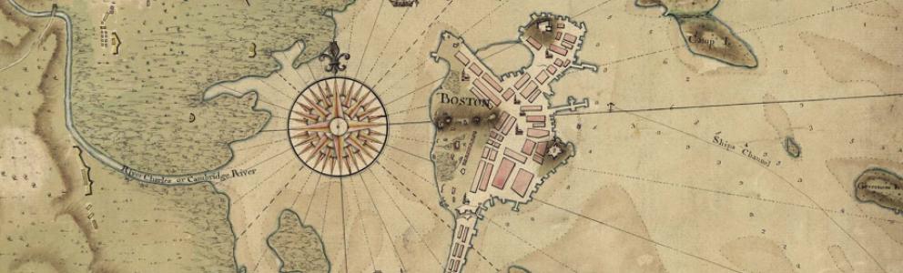 Map of Boston during the Revolutionary War