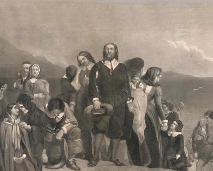 The landing of the pilgrim fathers, in America. A.D