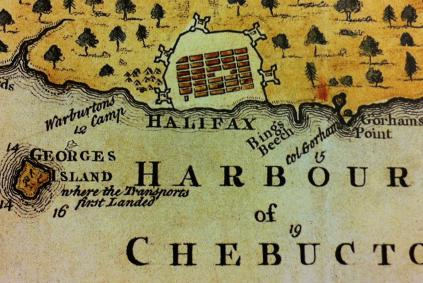 Antique map of Halifax, Nova Scotia