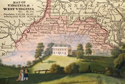 map of Virginia and Mount Vernon