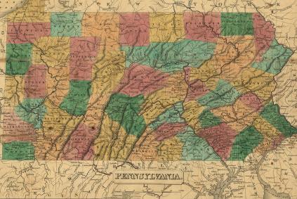 Pennsylvania map 1829