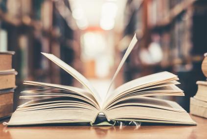 open book on desk